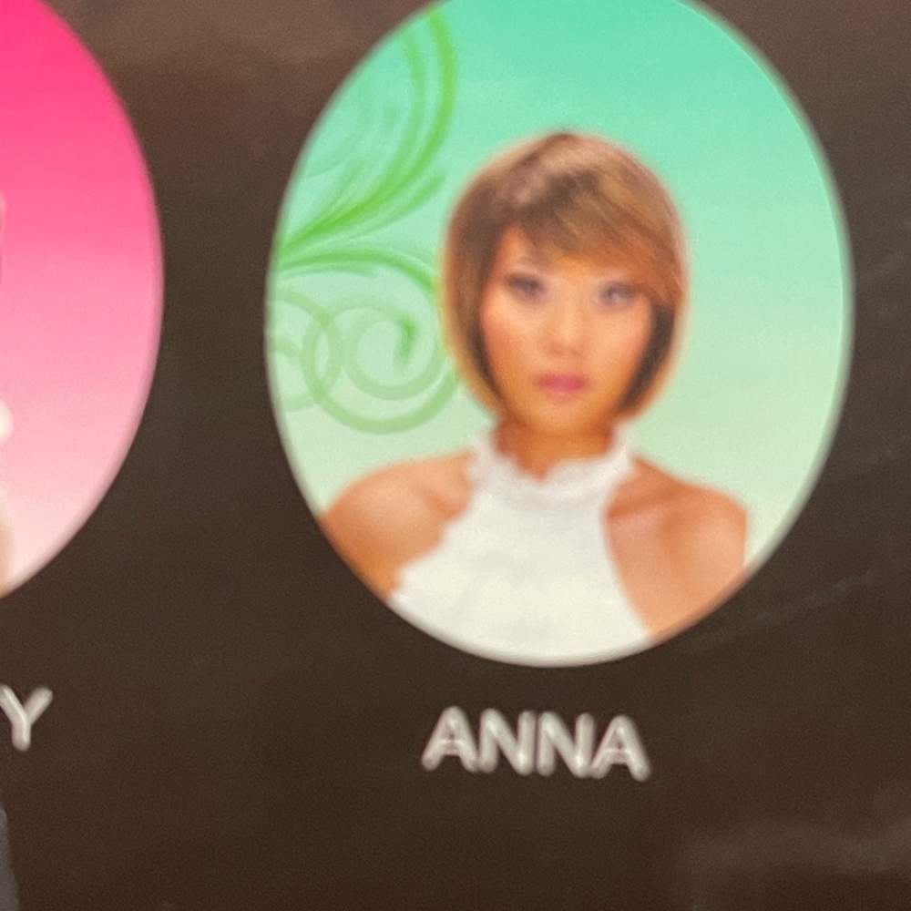 Black synthetic short wig Anna